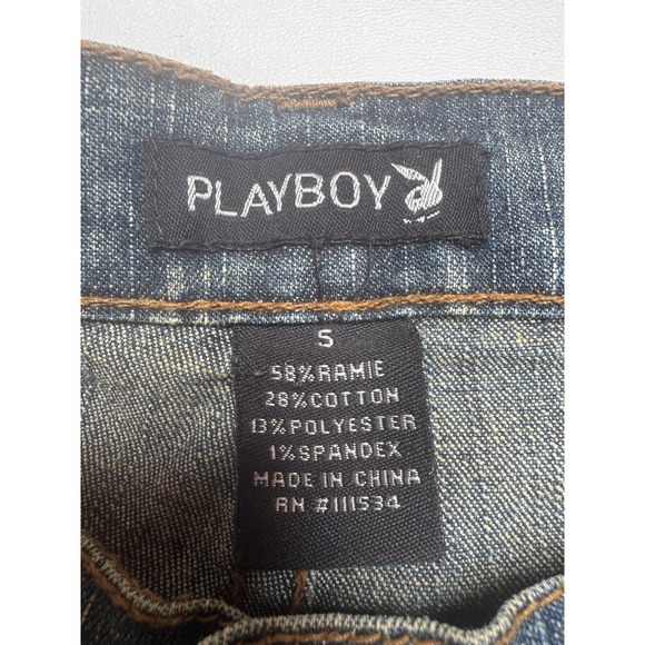 RARE Playboy Women Jeans Size 5 Y2K Vintage Coquette Western - Picture 4 of 14